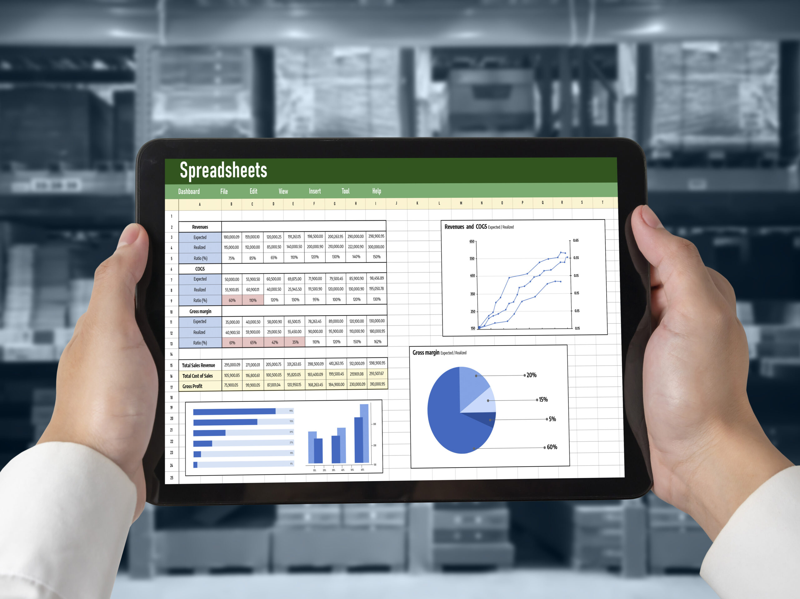 Spreadsheet Document Information Financial Startup Concept Snugly